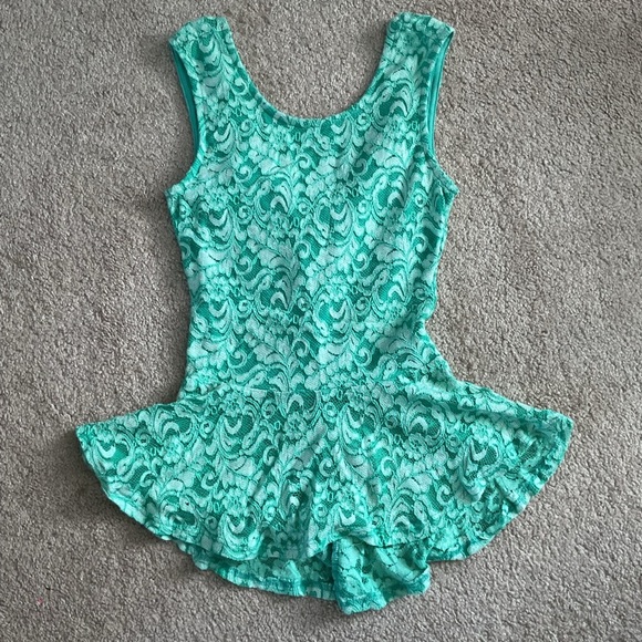 Kids Aqua Lace One Piece - Picture 1 of 3